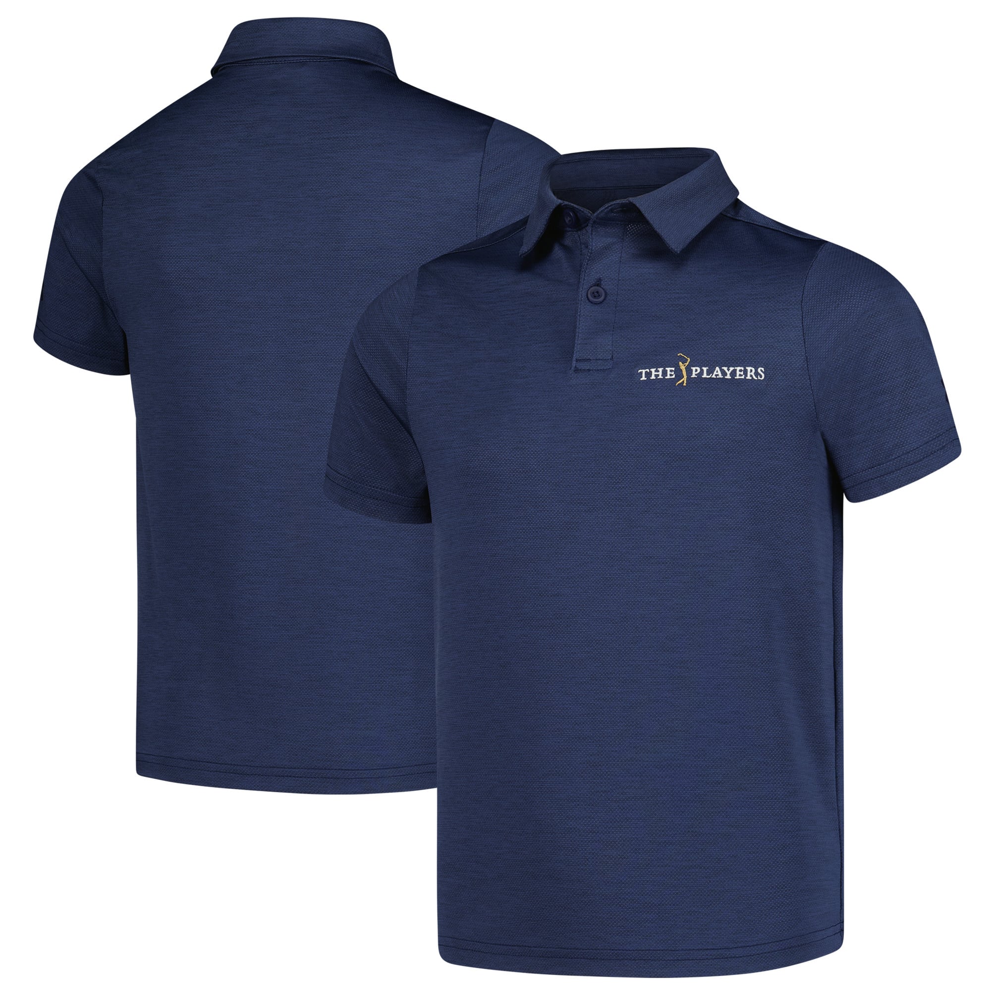 Boy's Youth Under Armour  Heather Navy THE PLAYERS Playoff 3.0 Polo