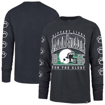 Men's '47  Navy Penn State Nittany Lions Go Big Long Sleeve T-Shirt