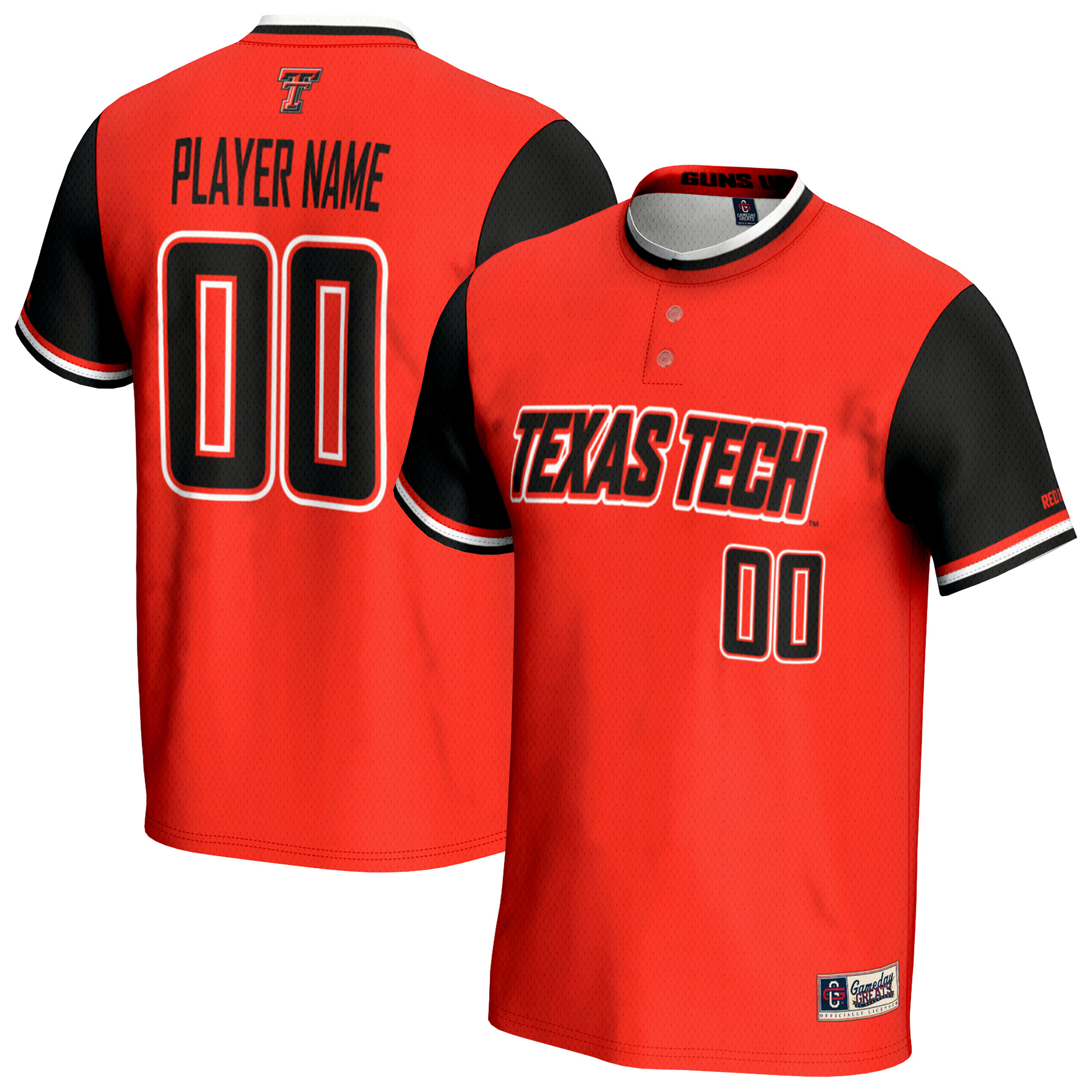 Youth GameDay Greats Red Texas Tech Red Raiders NIL Pick-A-Player Lightweight Softball Jersey Youth GameDay Greats Red Texas Tech Red Raiders NIL Pick-A-Player Lightweight Softball Jersey