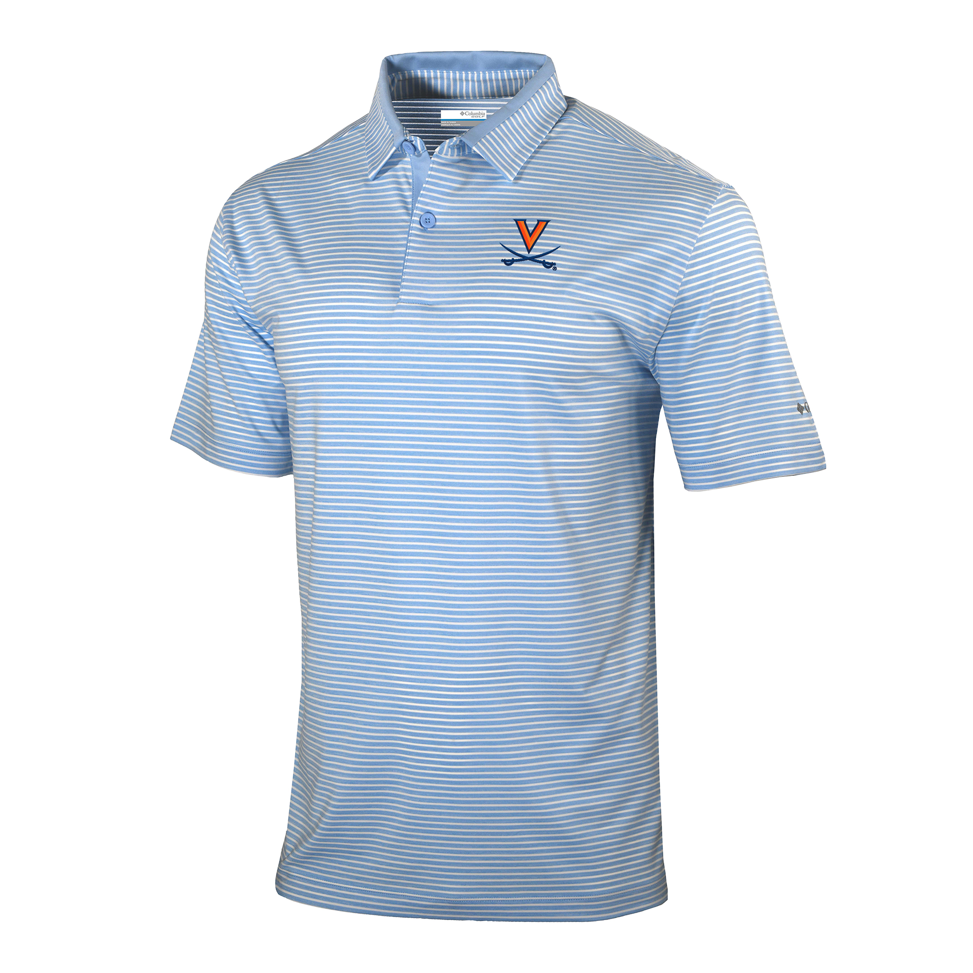 Men’s Columbia Blue Virginia Cavaliers Omni-Wick Golden Hills Polo Men’s Columbia Blue Virginia Cavaliers Omni-Wick Golden Hills Polo