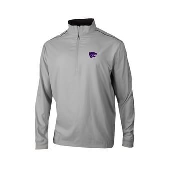Men's Columbia Gray Kansas State Wildcats Omni-Wick Bogey's Paradise Quarter-Zip Top