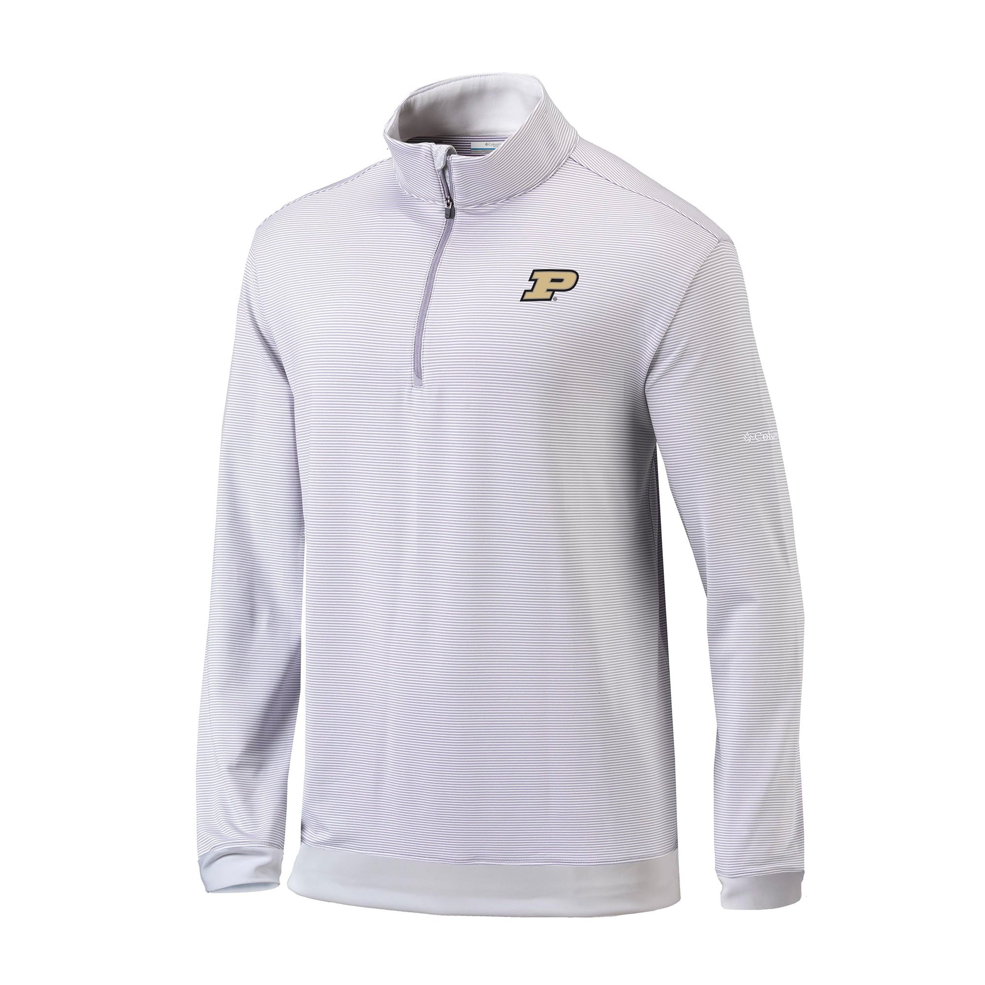 Men's Columbia Gray Purdue Boilermakers Omni-Wick Even Lie Quarter-Zip Top
