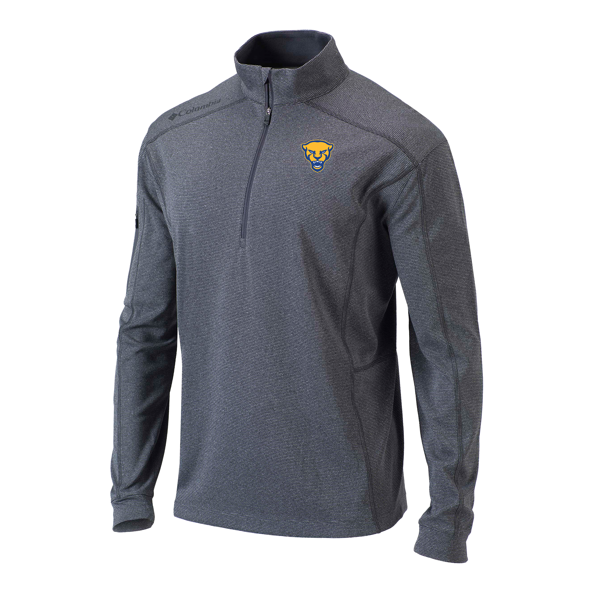 Men’s Columbia Gray Pitt Panthers Omni-Wick Shotgun Quarter-Zip Pullover