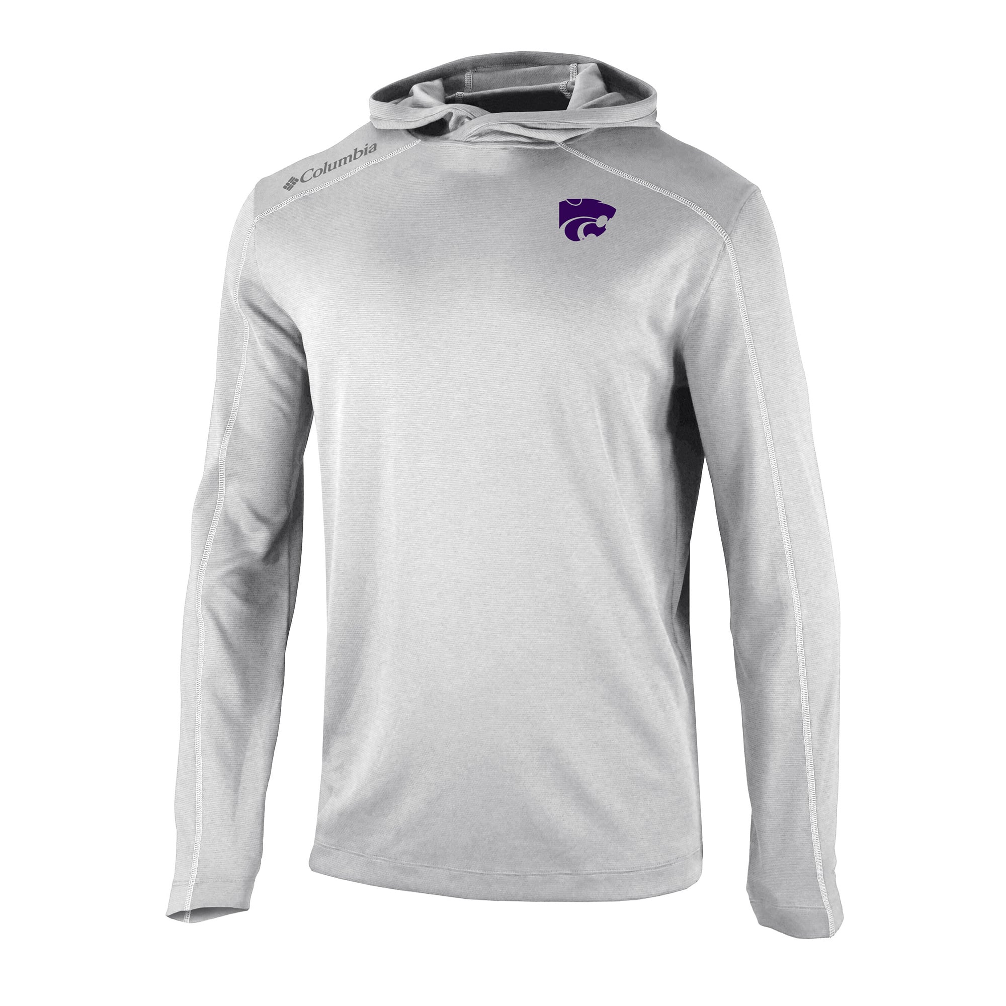 Men's Columbia Gray Kansas State Wildcats Shotgun Pullover Hoodie