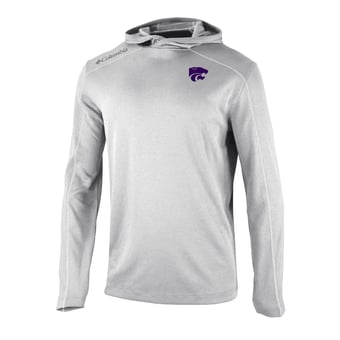 Men's Columbia Gray Kansas State Wildcats Shotgun Pullover Hoodie