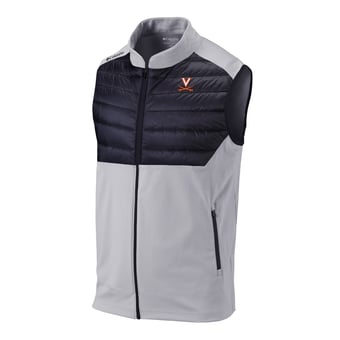 Men's Columbia Gray Virginia Cavaliers Omni-Wick In The Element Full-Zip Vest