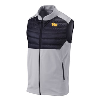 Men's Columbia Gray Pitt Panthers Omni-Wick In The Element Full-Zip Vest