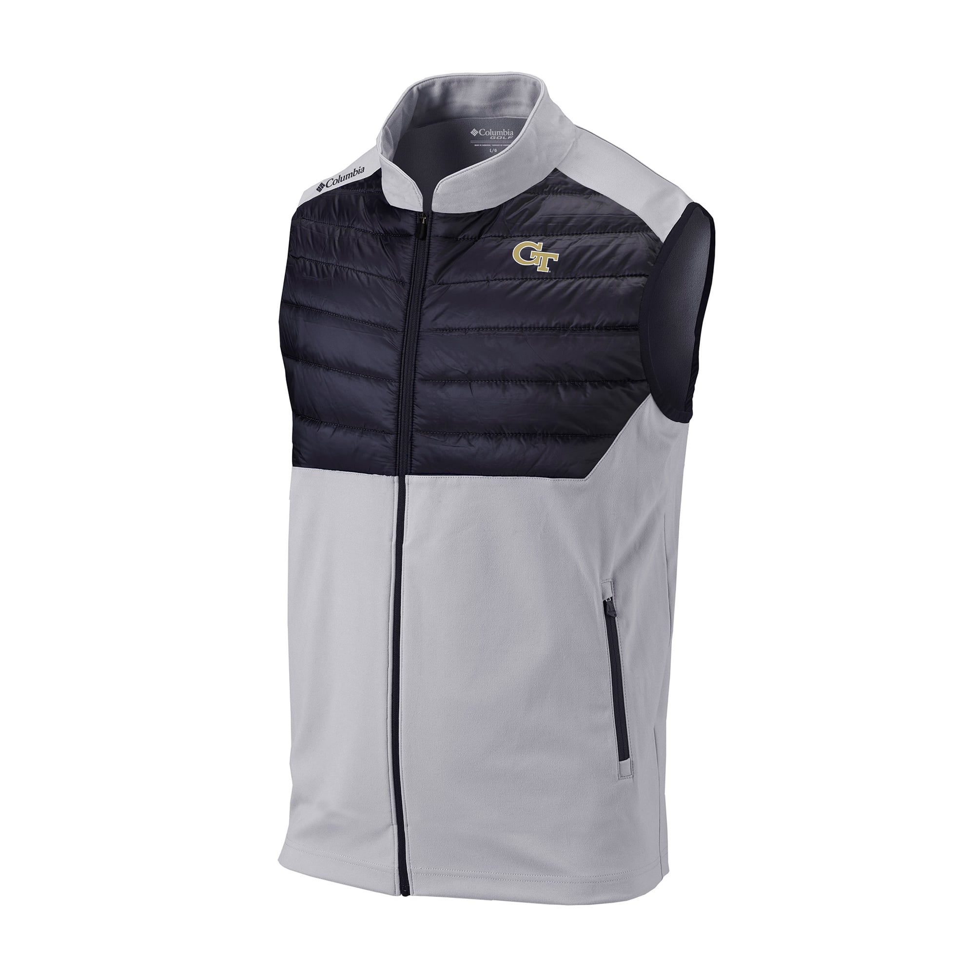 Men's Columbia Gray Georgia Tech Yellow Jackets Omni-Wick In The Element Full-Zip Vest