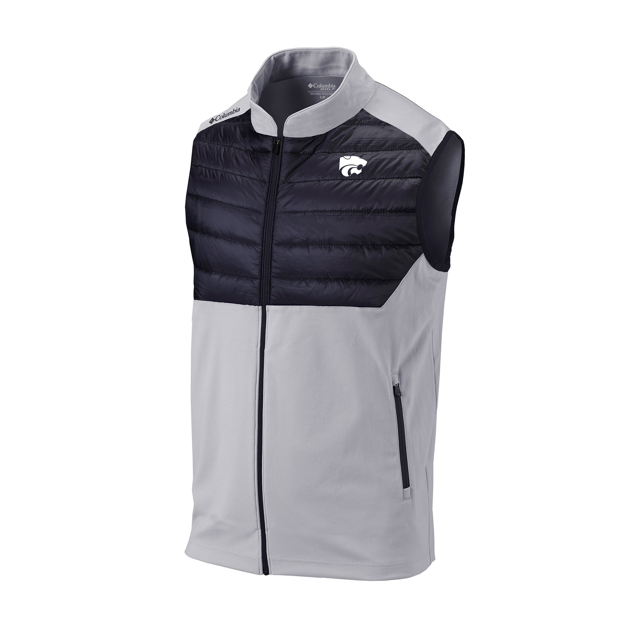 Men's Columbia Gray Kansas State Wildcats Omni-Wick In The Element Full-Zip Vest