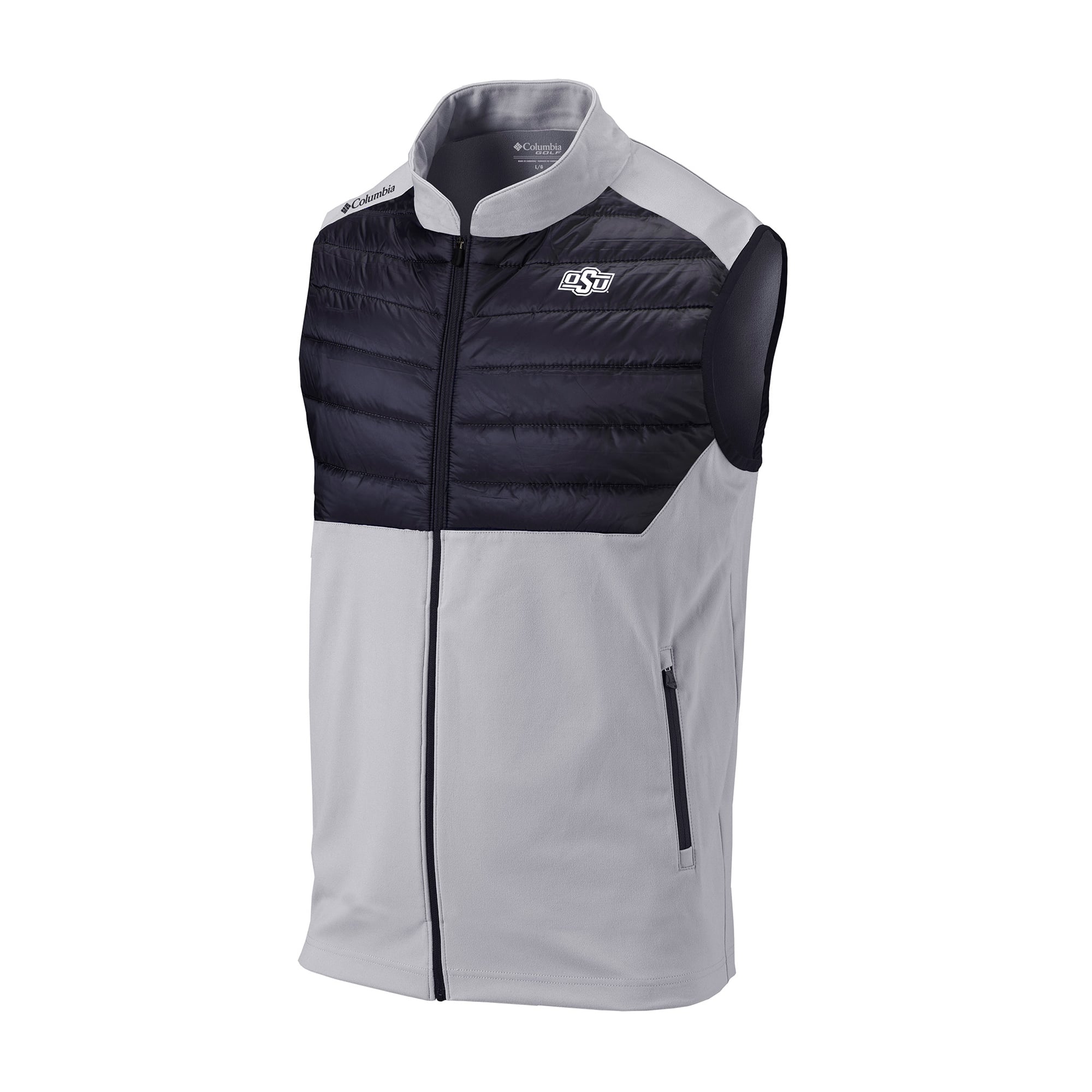 Men's Columbia Gray Oklahoma State Cowboys Omni-Wick In The Element Full-Zip Vest