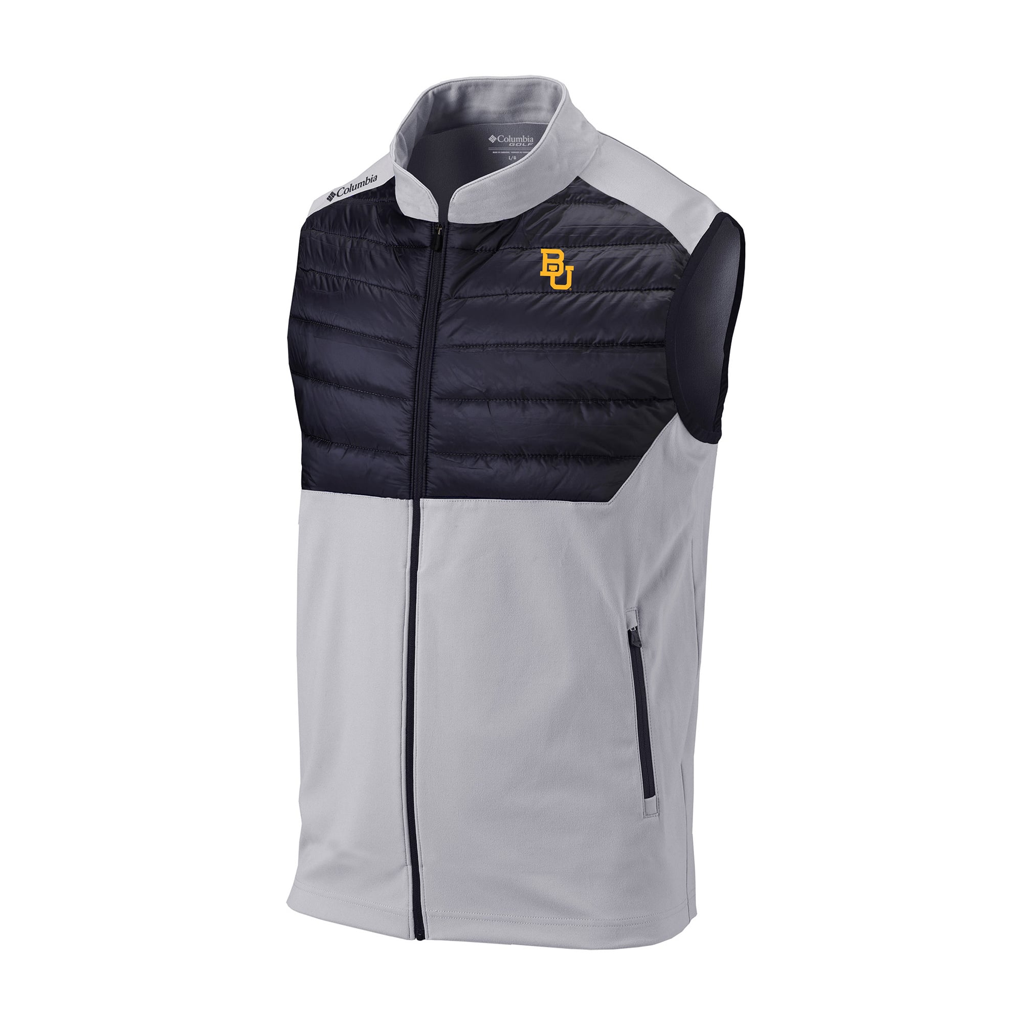 Men's Columbia Gray Baylor Bears Omni-Wick In The Element Full-Zip Vest