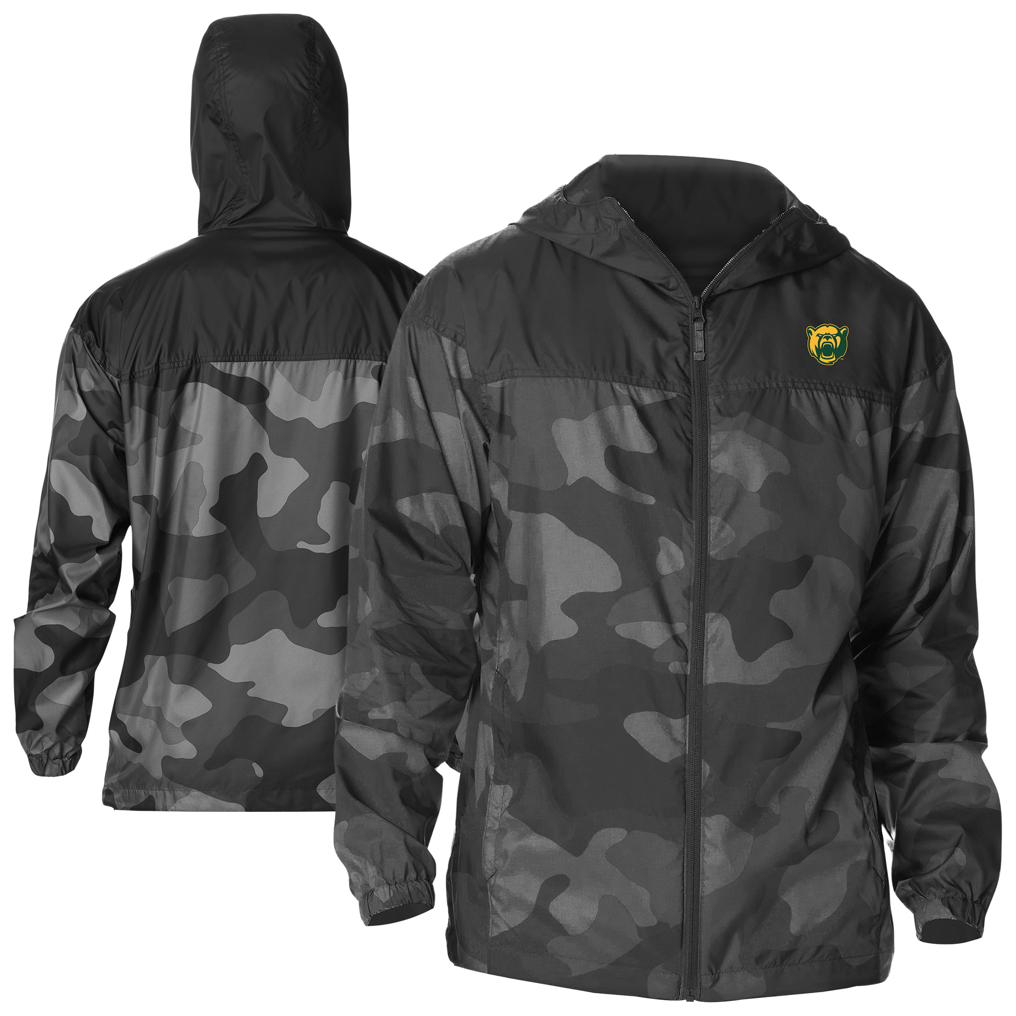 Men's Columbia  Black Baylor Bears Flash Challenger Novelty Omni-Tech Full-Zip Windbreaker Jacket