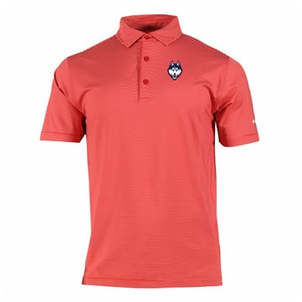 Men's Columbia Red UConn Huskies Double Hit Polo