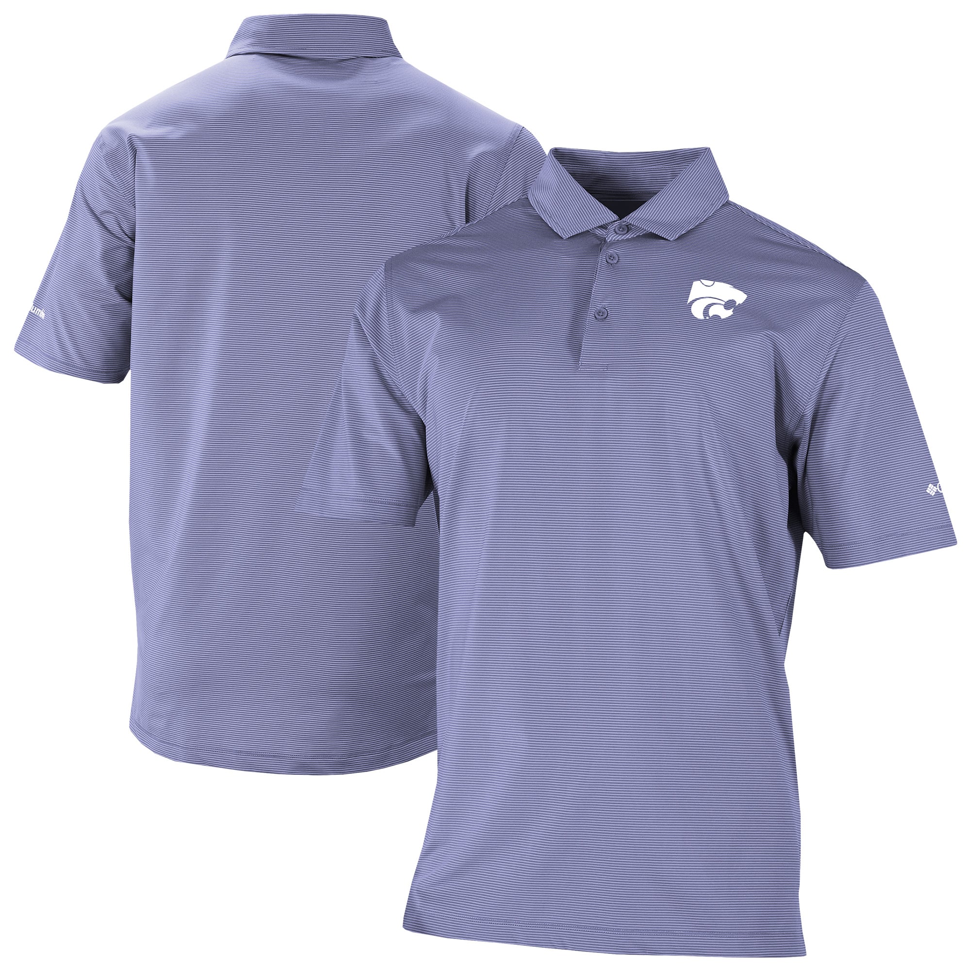 Men's Columbia Purple Kansas State Wildcats Double Hit Polo