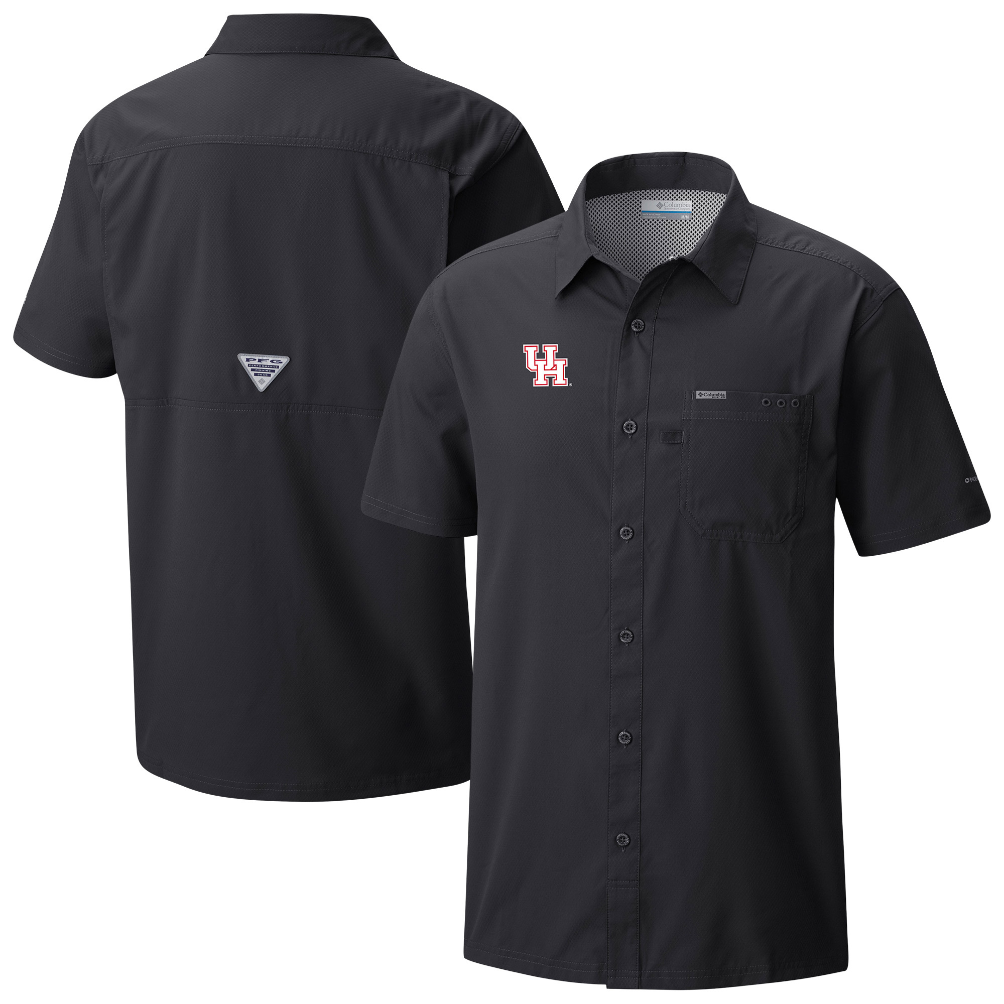 Men’s Columbia Black Houston Cougars Slack Tide Omni-Wick Button-Up Camp Shirt Men’s Columbia Black Houston Cougars Slack Tide Omni-Wick Button-Up Camp Shirt