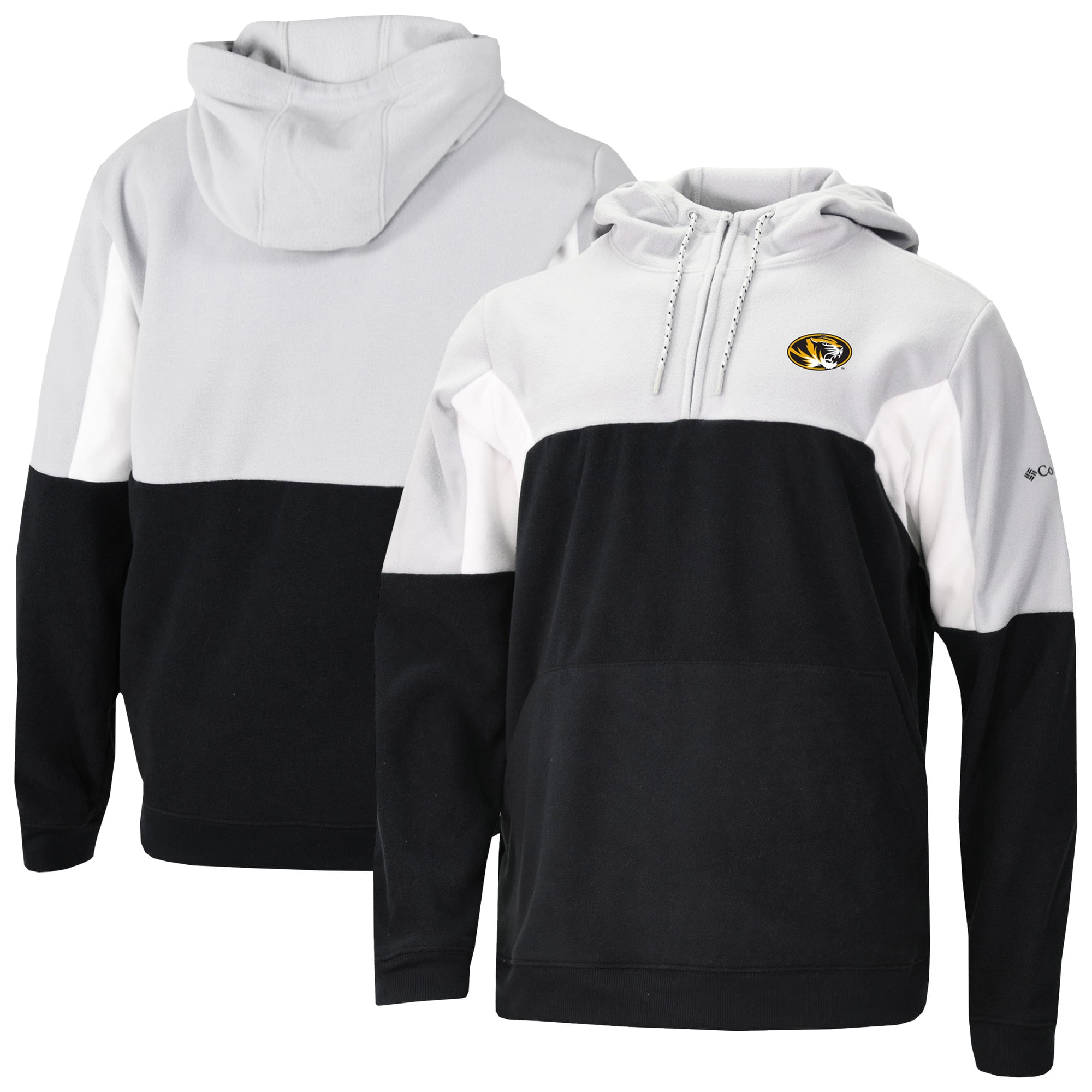 Men's Columbia Black Missouri Tigers Lodge Fleece Quarter-Zip Hoodie