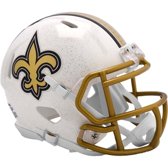 New Orleans Saints Riddell 2025 On-Field Alternate Speed Mini Helmet
