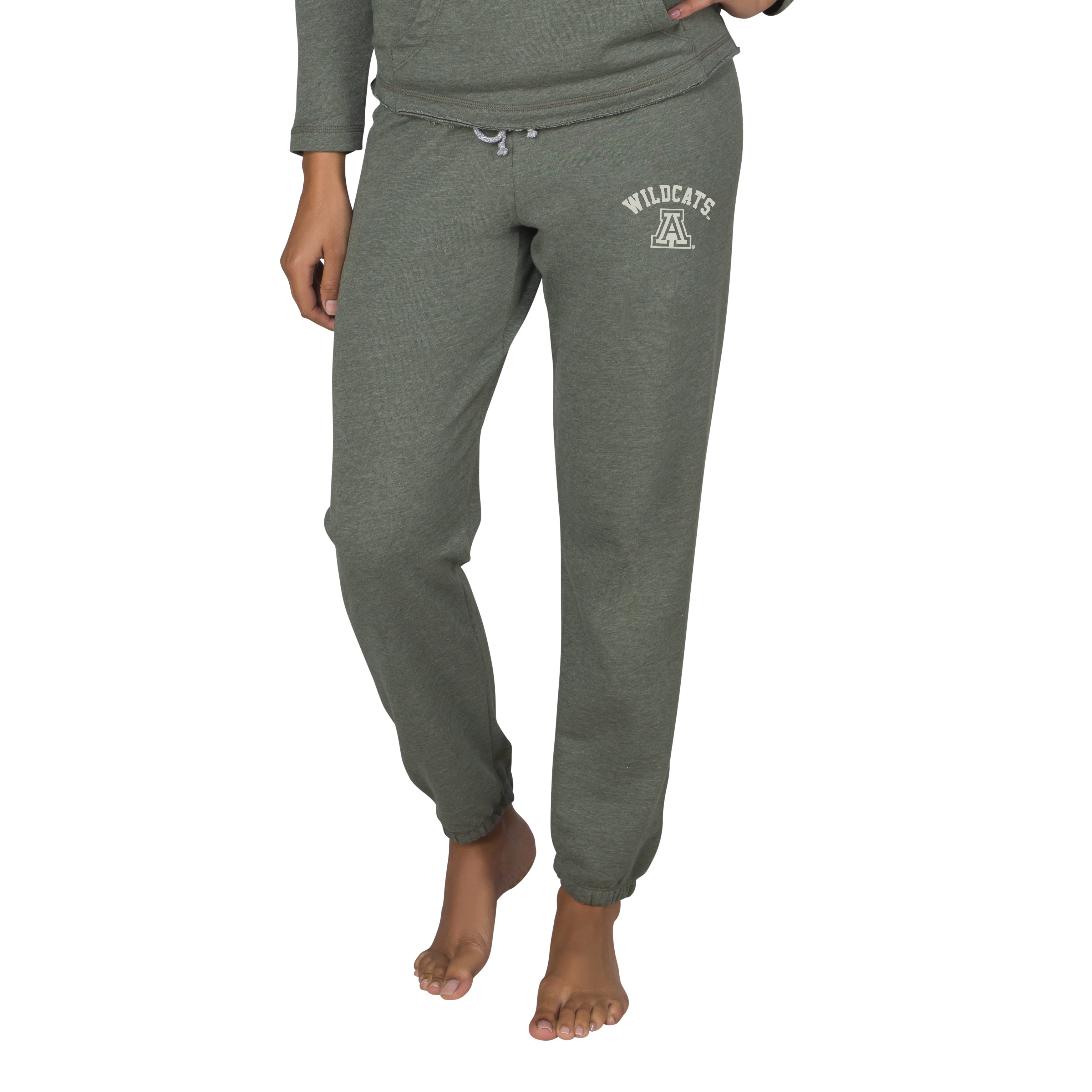 Women's Concepts Sport  Green Arizona Wildcats Mainstream French Terry Tri-Blend Sweatpants