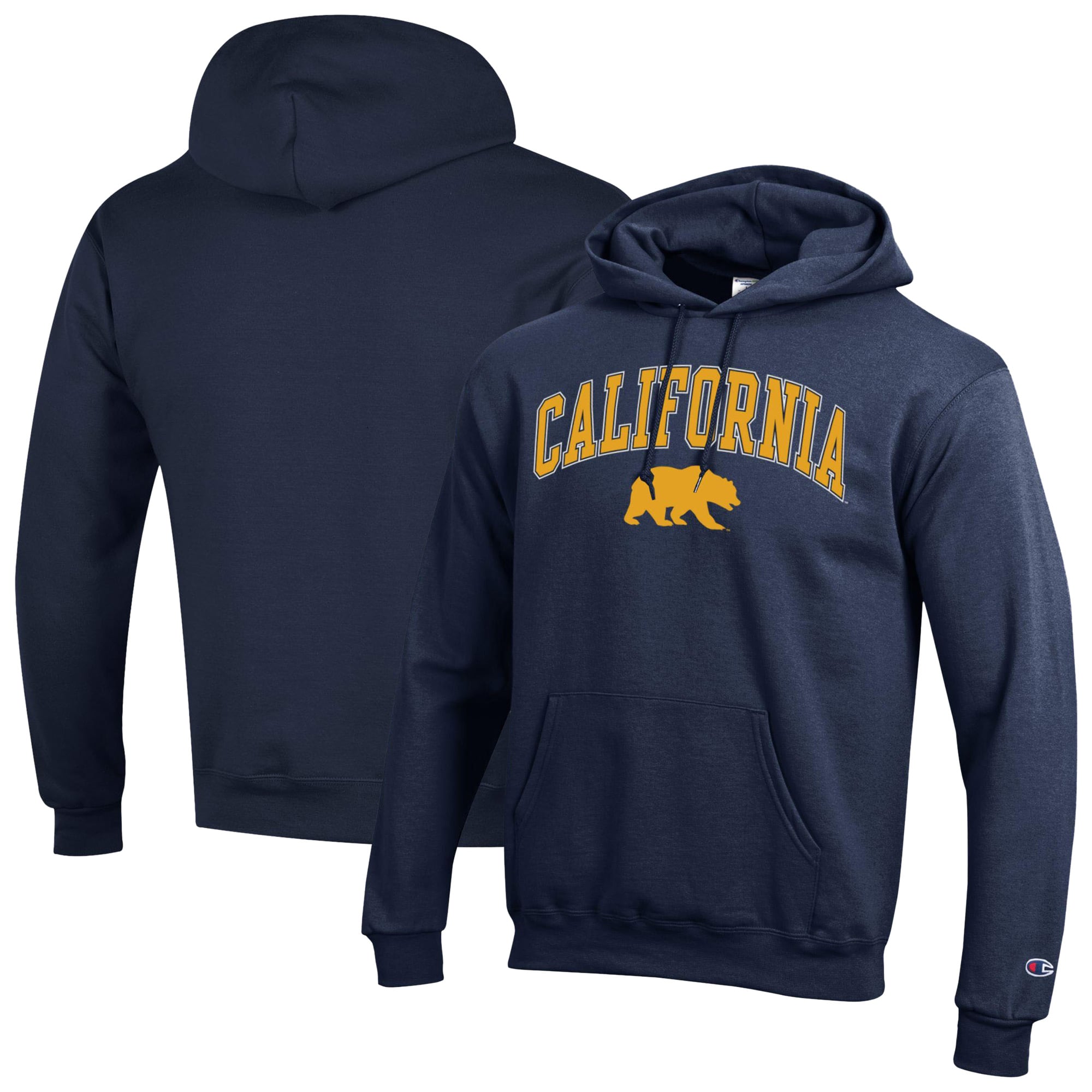 Men's Champion  Navy Cal Bears Arched Logo Fleece Pullover Hoodie
