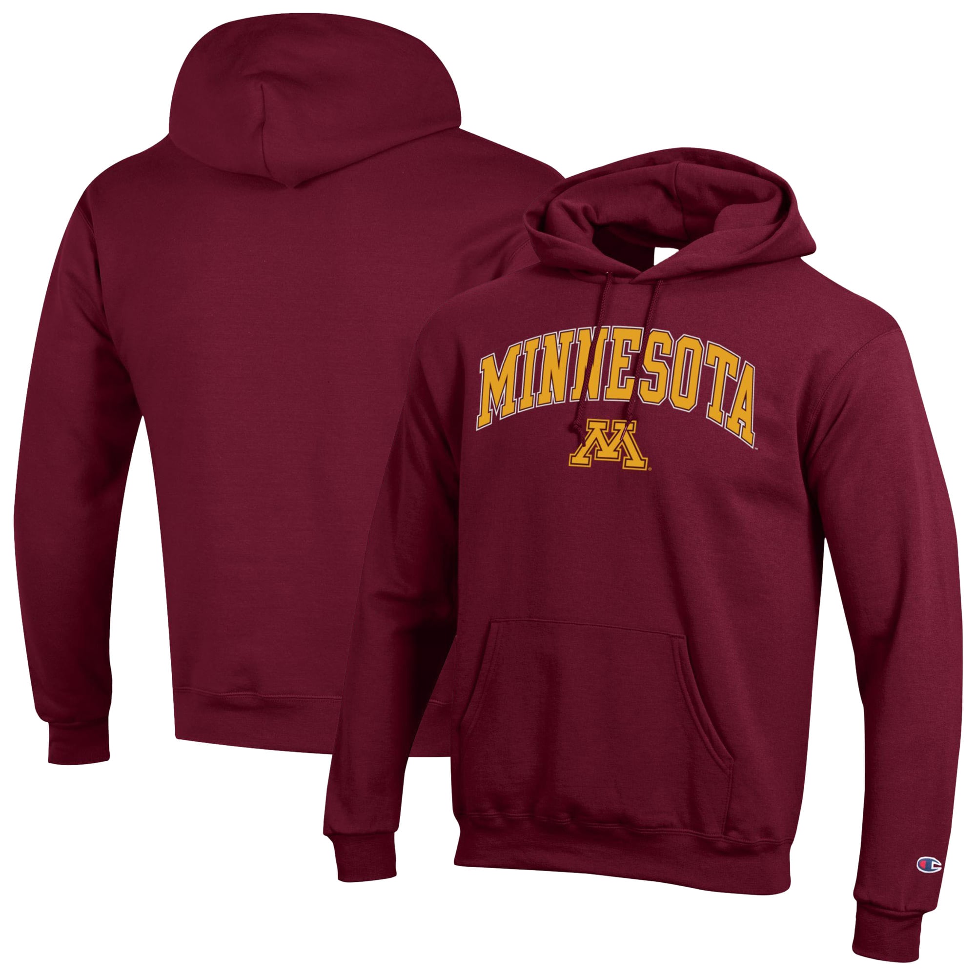 Men's Champion  Maroon Minnesota Golden Gophers Arched Logo Fleece Pullover Hoodie