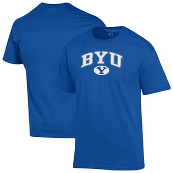 Men's Champion  Royal BYU Cougars Arched Logo T-Shirt