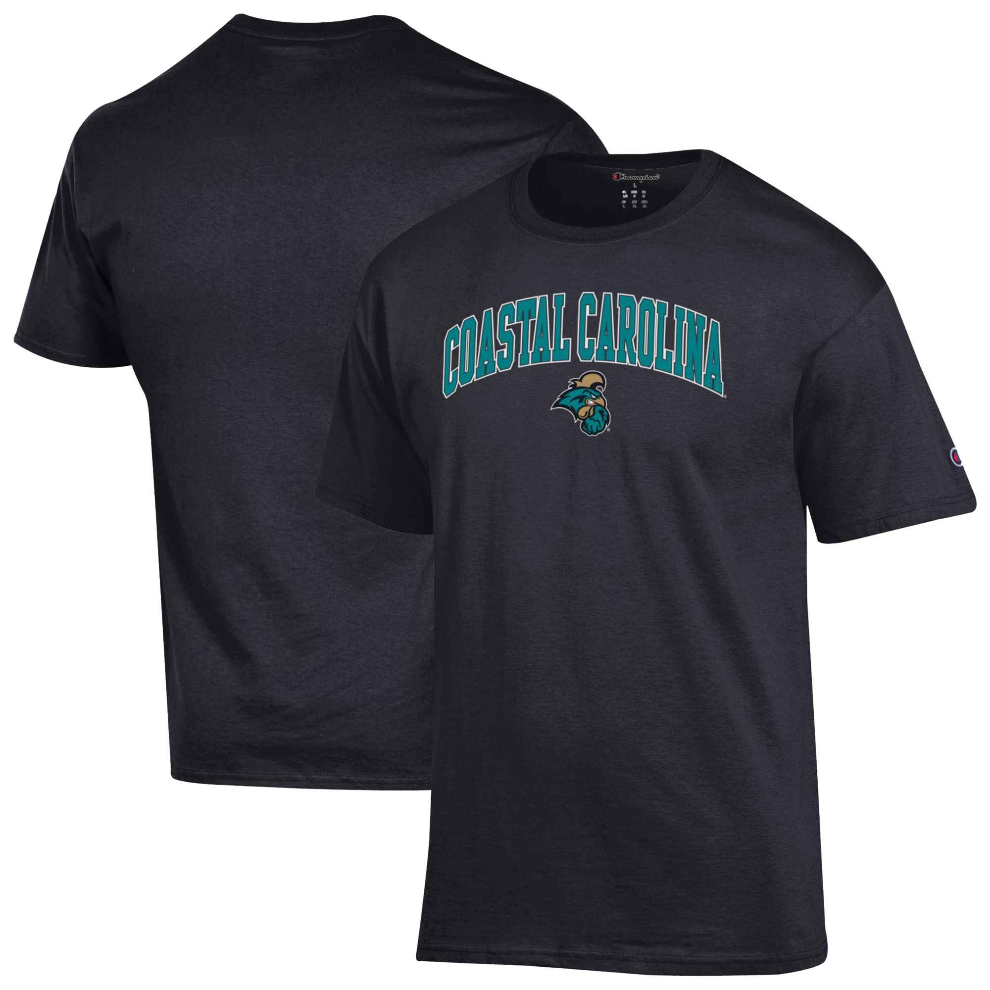 Men’s Champion Black Coastal Carolina Chanticleers Arched Logo T-Shirt Men’s Champion Black Coastal Carolina Chanticleers Arched Logo T-Shirt