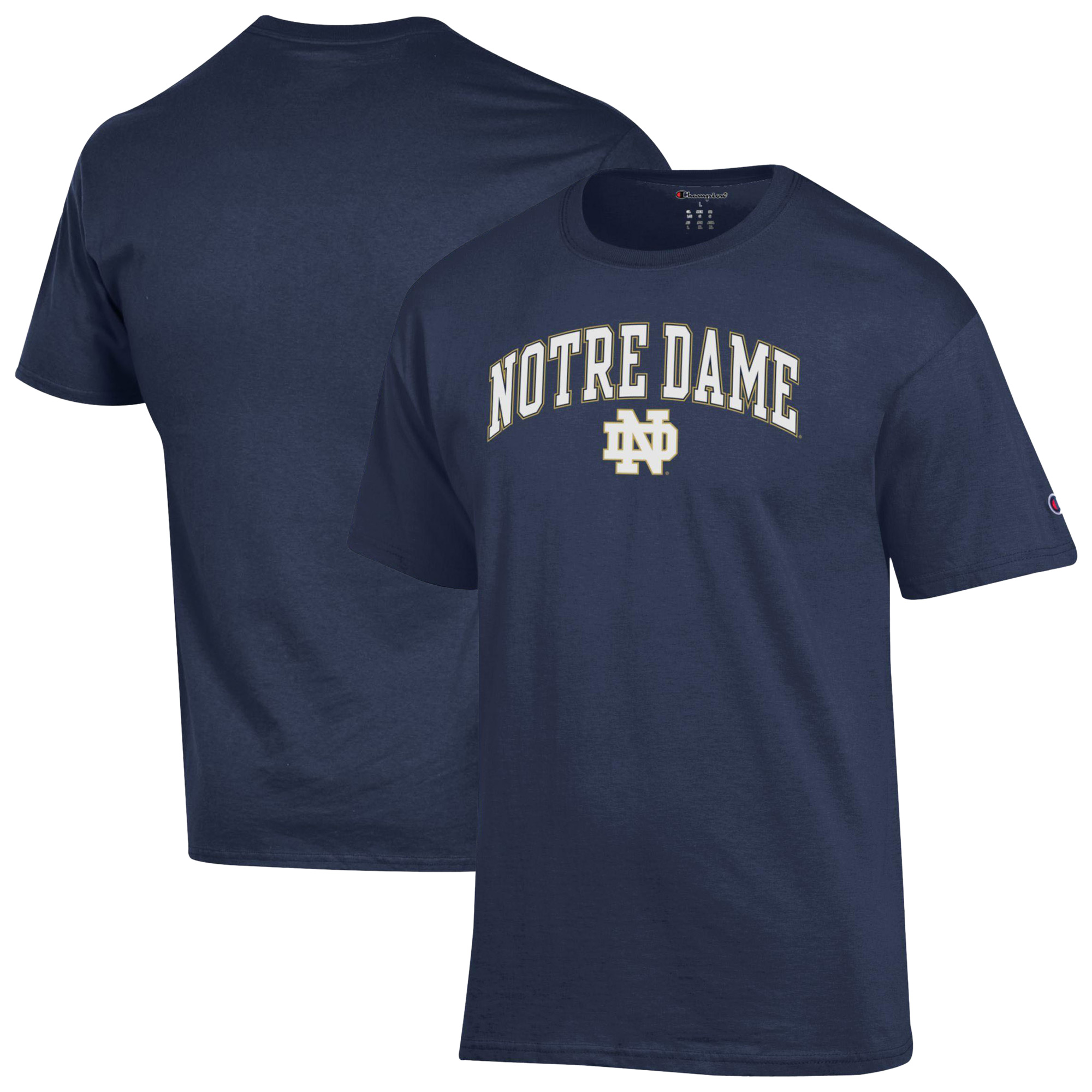Men’s Champion Navy Notre Dame Fighting Irish Arch Over Logo T-Shirt Men’s Champion Navy Notre Dame Fighting Irish Arch Over Logo T-Shirt