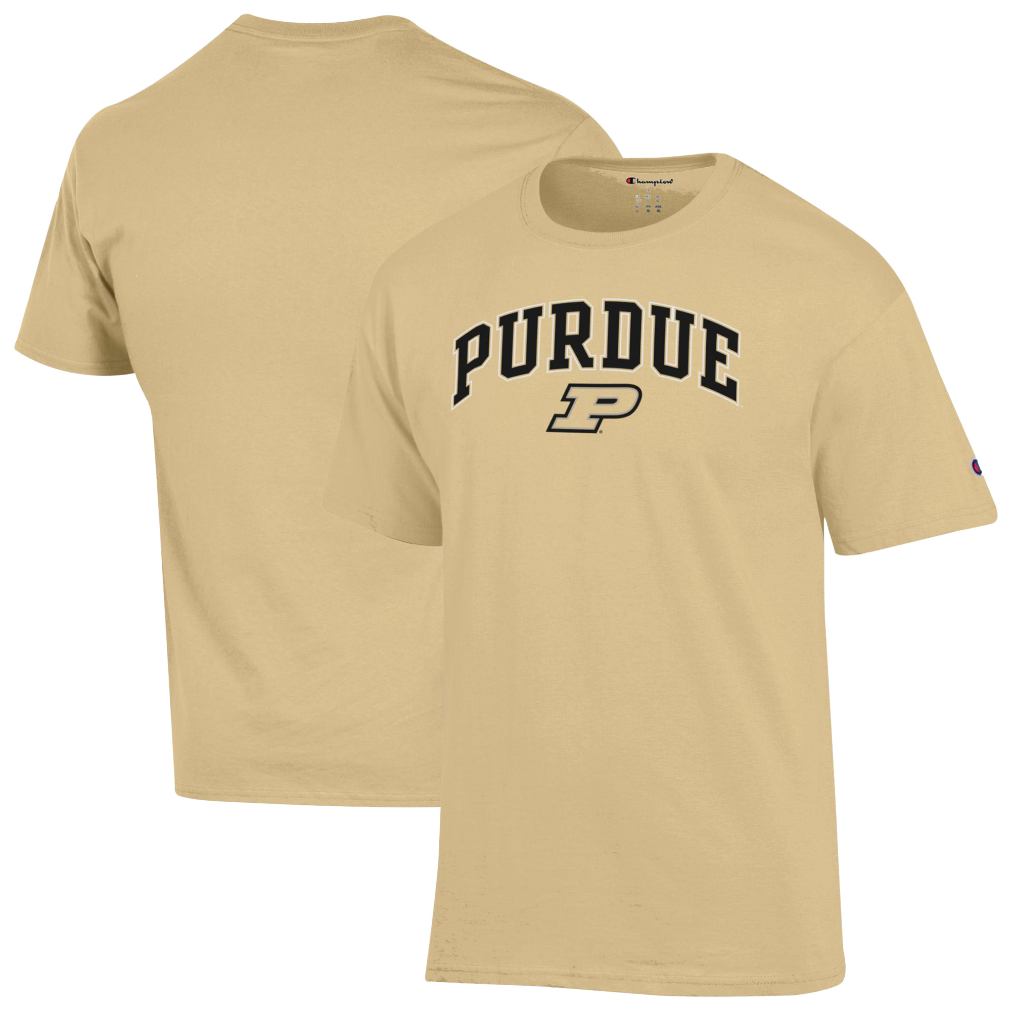 Men's Champion Gold Purdue Boilermakers Arch Over Logo T-Shirt
