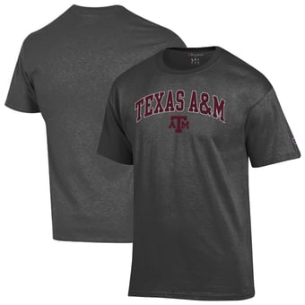 Men's Champion  Charcoal Texas A&M Aggies Arched Logo T-Shirt
