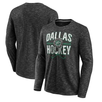 Men's Fanatics Charcoal Dallas Stars Logo Long Sleeve T-Shirt