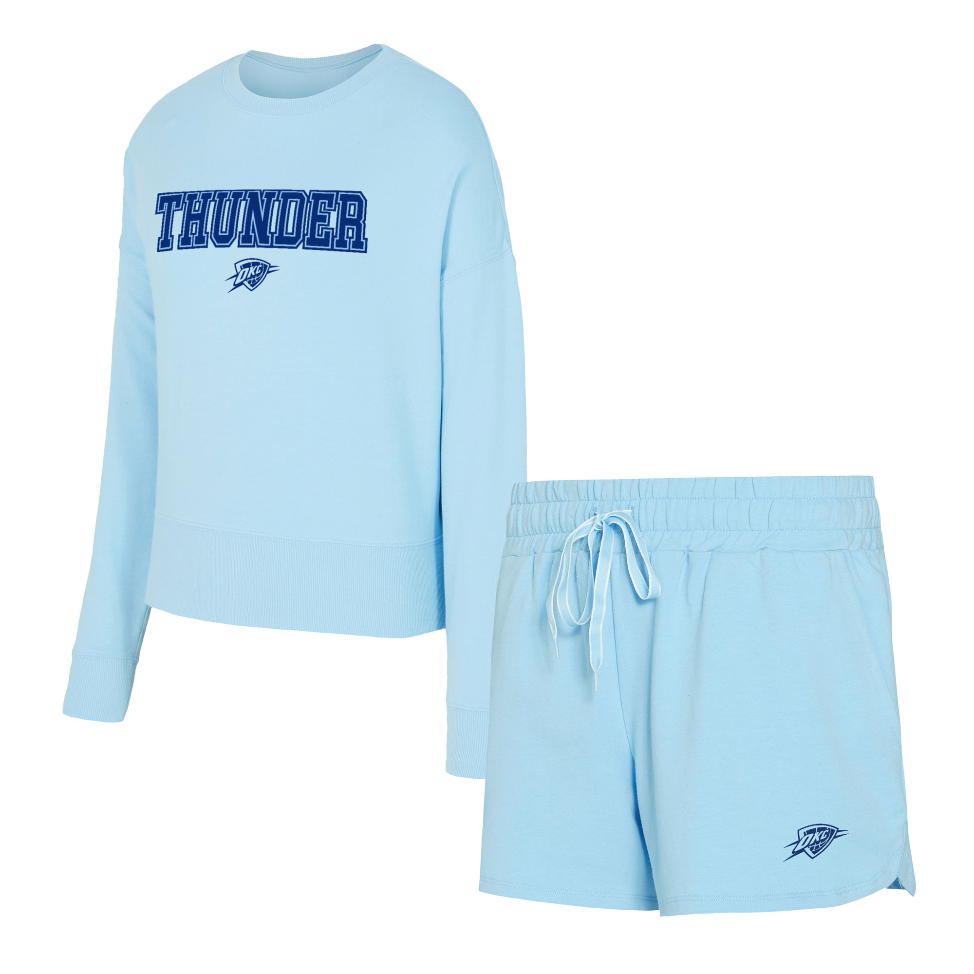 Women’s Concepts Sport Light Blue Oklahoma City Thunder Elevation Tri-Blend Long Sleeve Top & Shorts Set Women’s Concepts Sport Light Blue Oklahoma City Thunder Elevation Tri-Blend Long Sleeve Top & Shorts Set