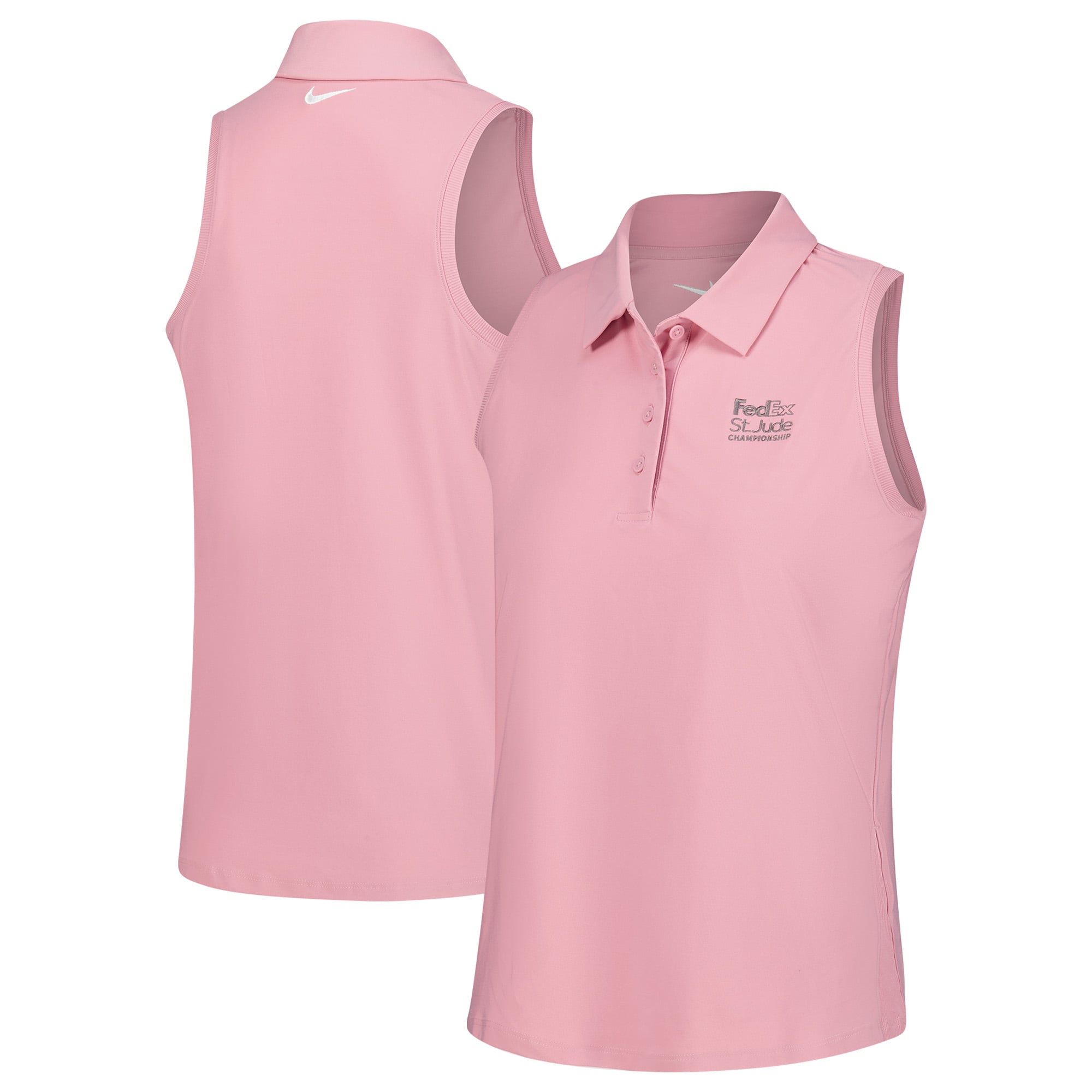 Women's Nike  Pink FedEx St. Jude Championship Performance Victory Sleeveless Polo