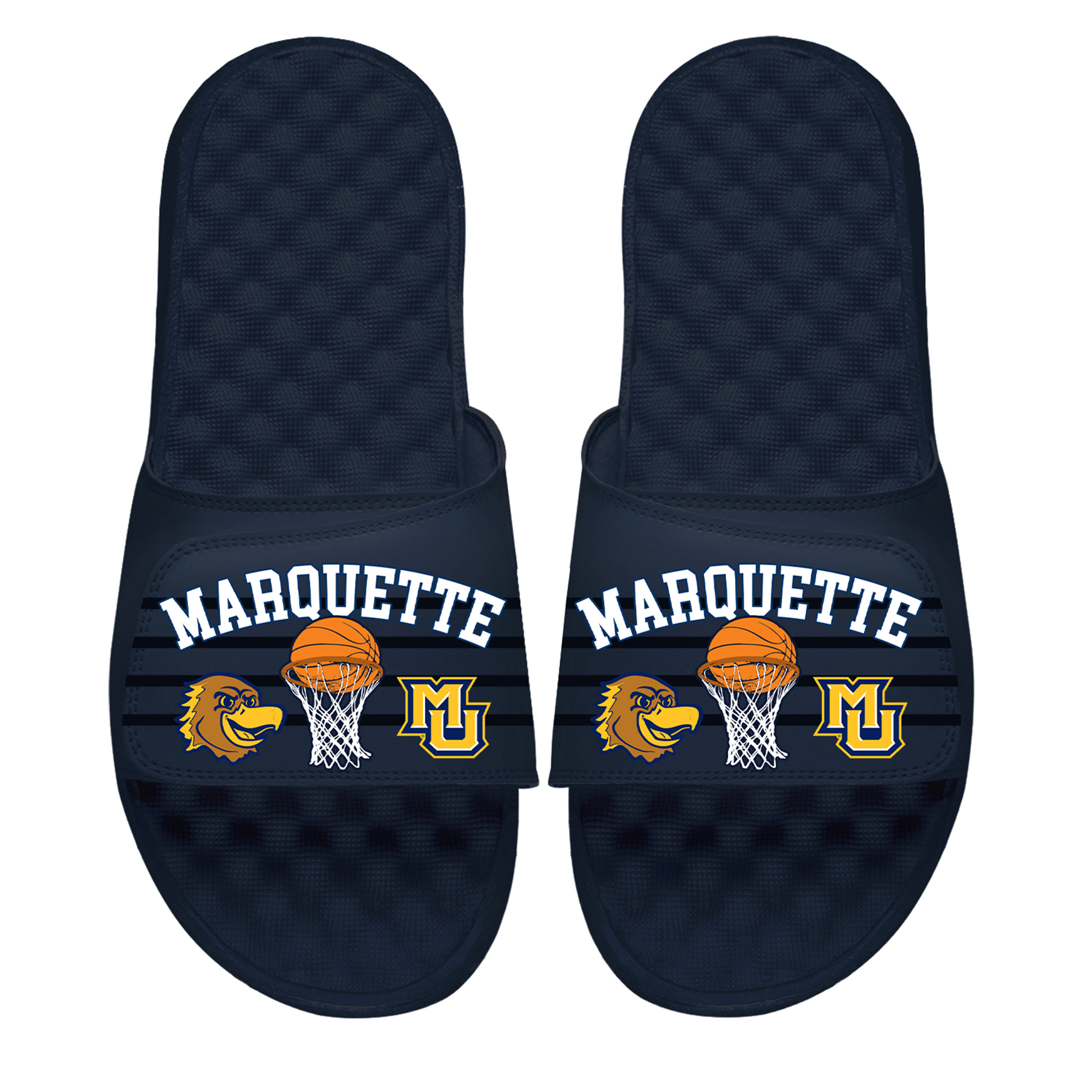 Youth ISlide Marquette Golden Eagles Collage Basketball Slide Sandals Youth ISlide Marquette Golden Eagles Collage Basketball Slide Sandals