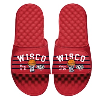 Unisex ISlide  Wisconsin Badgers Collage Basketball Slide Sandals
