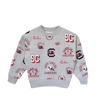 Girls Youth Gameday Couture  Heather Gray South Carolina Gamecocks Always On Repeat Pullover Sweatshirt