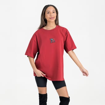 Women's Gameday Couture Crimson Alabama Crimson Tide Oversized Back at Ya T-Shirt