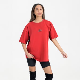 Women's Gameday Couture Red Georgia Bulldogs Oversized Back at Ya T-Shirt