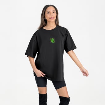 Women's Gameday Couture Black Oregon Ducks Oversized Back at Ya T-Shirt