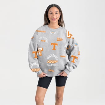 Women's Gameday Couture Gray Tennessee Volunteers Always on Repeat Fleece Sweatshirt