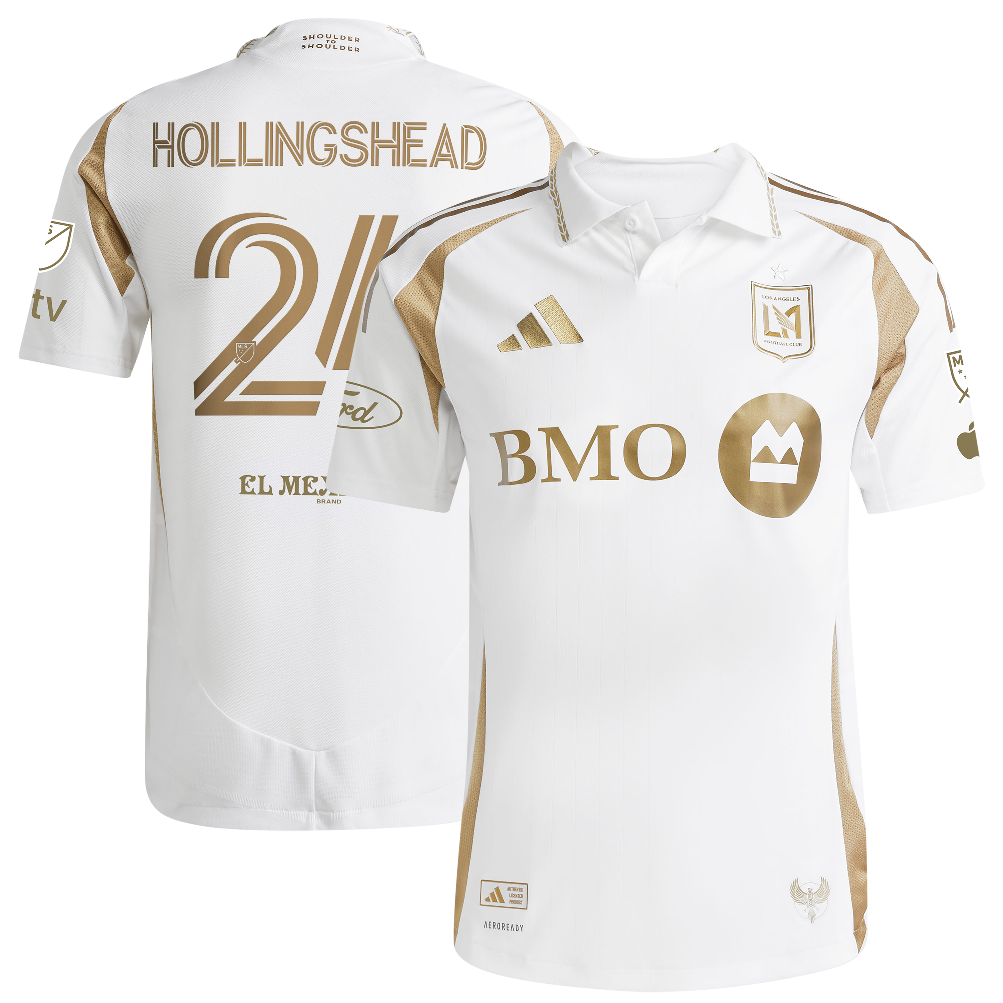 Men's adidas Ryan Hollingshead White LAFC 2025 Secondary Authentic Player Jersey