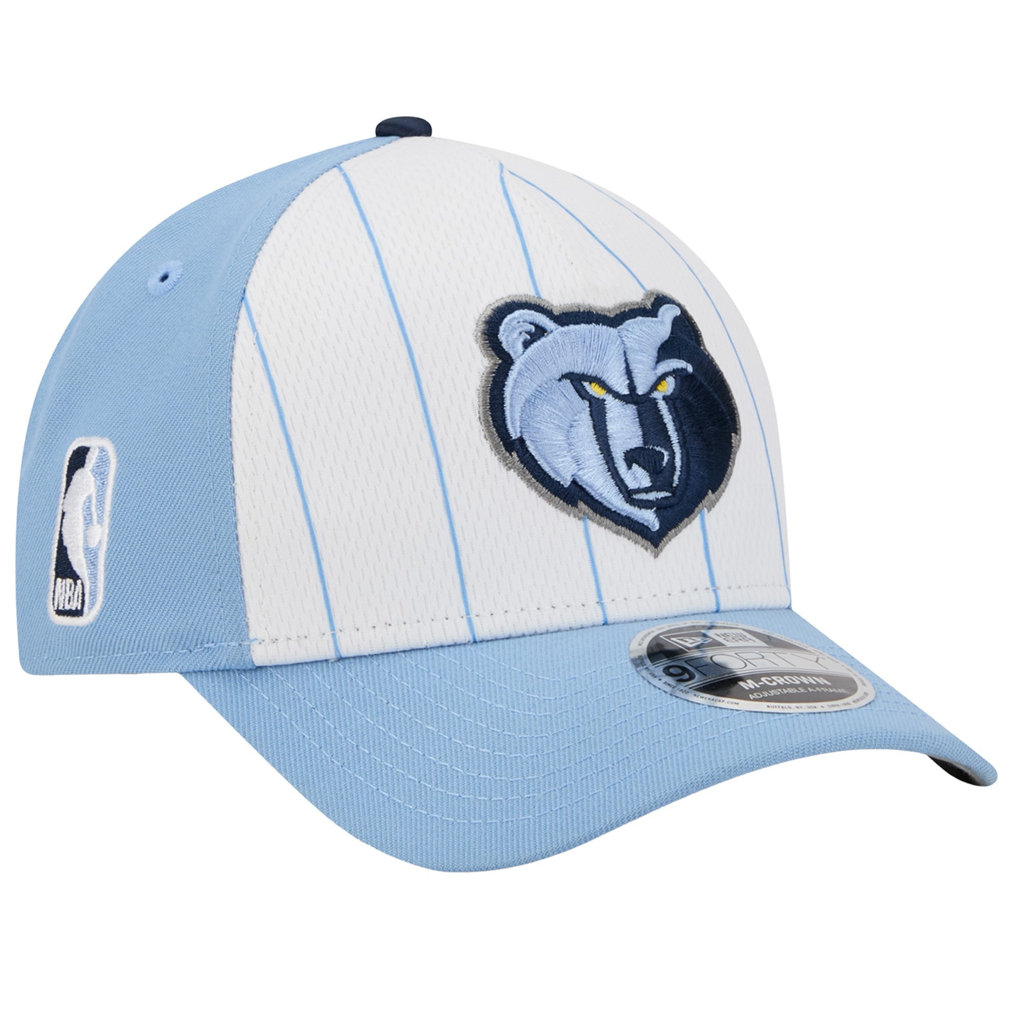Men's New Era White/Light Blue Memphis Grizzlies 2025 NBA Tip Off M-Crown A-Frame 9FORTY Adjustable Hat