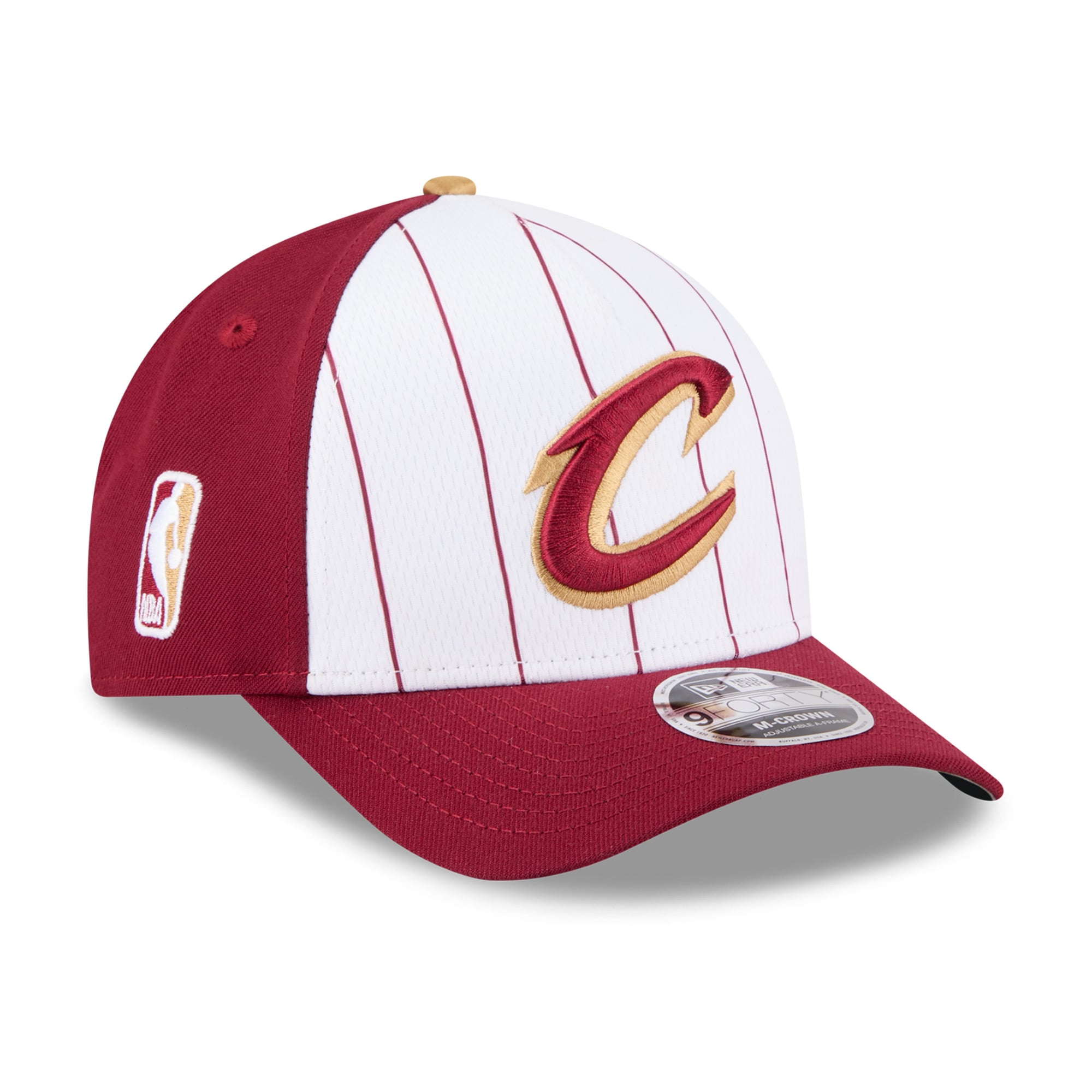 Men's New Era  White/Wine Cleveland Cavaliers 2025 NBA Tip Off M-Crown A-Frame 9FORTY Adjustable Hat