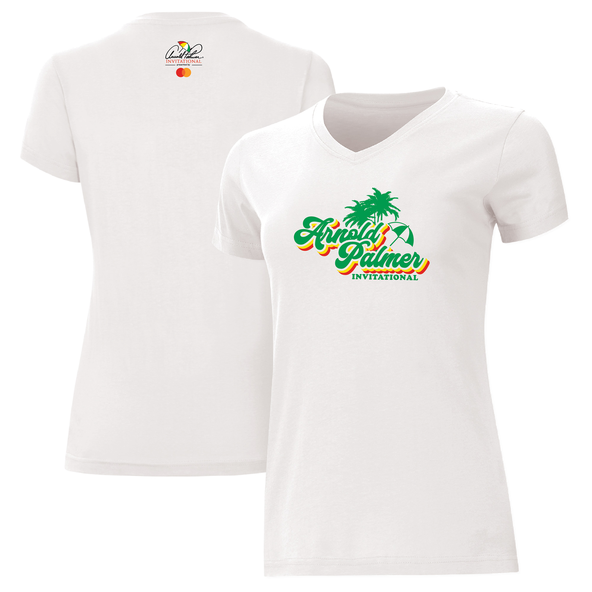 Women’s Ahead White Arnold Palmer Invitational Vista V-Neck T-Shirt Women’s Ahead White Arnold Palmer Invitational Vista V-Neck T-Shirt