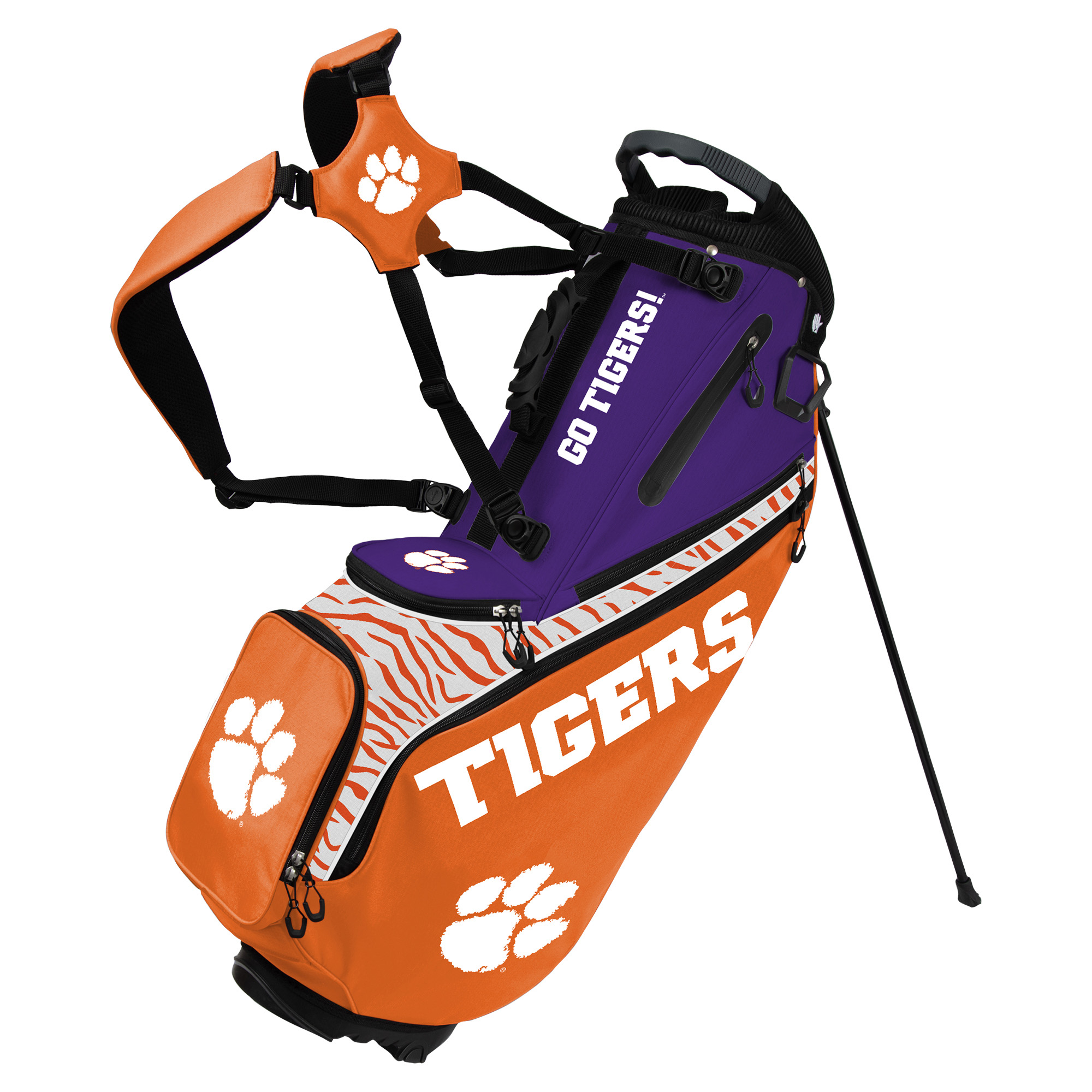 WinCraft Clemson Tigers Back Nine Stand Golf Bag WinCraft Clemson Tigers Back Nine Stand Golf Bag