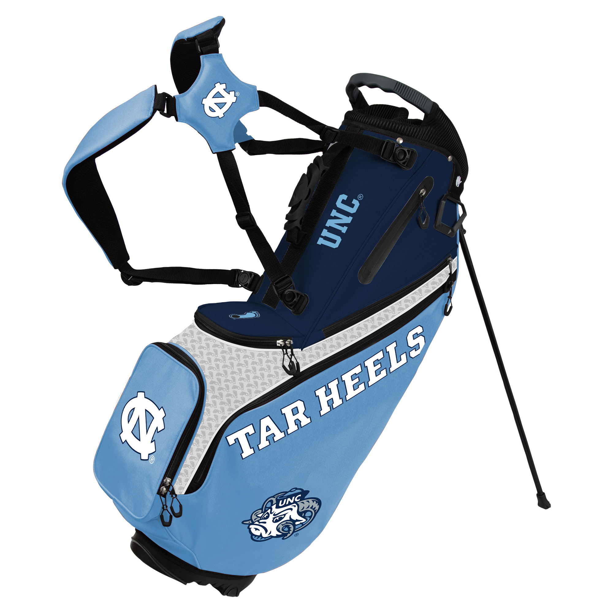 WinCraft North Carolina Tar Heels Back Nine Stand Golf Bag WinCraft North Carolina Tar Heels Back Nine Stand Golf Bag