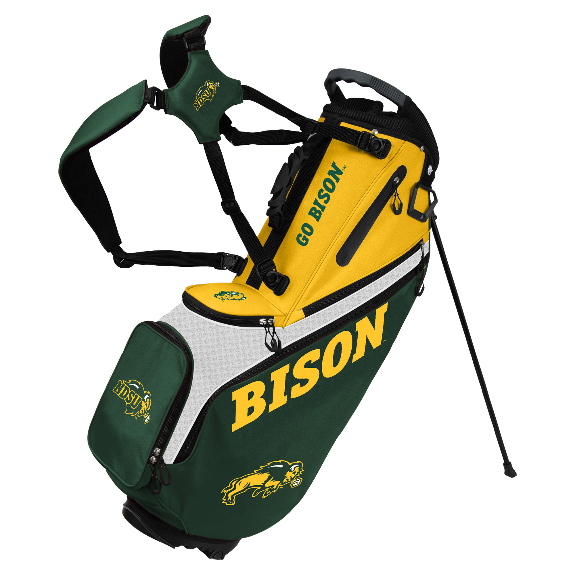 WinCraft NDSU Bison Back Nine Stand Golf Bag WinCraft NDSU Bison Back Nine Stand Golf Bag