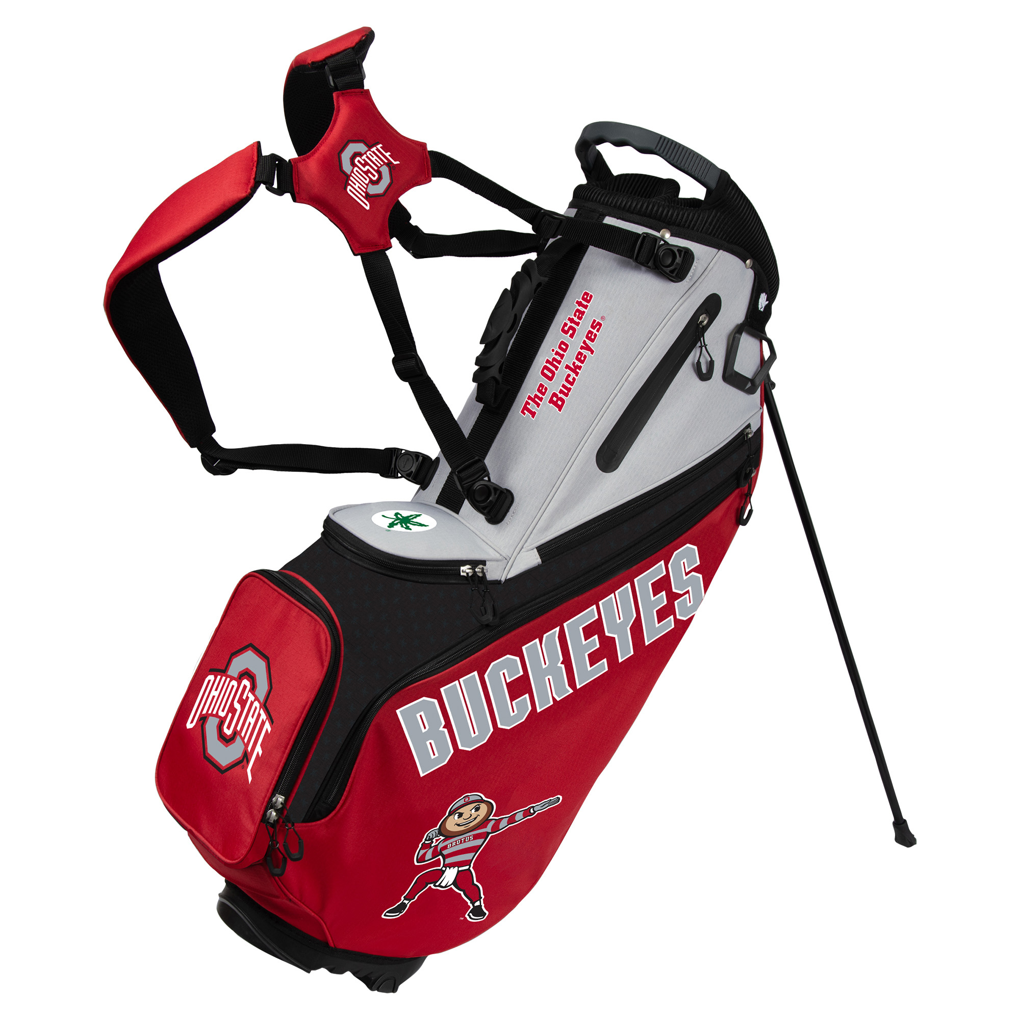 WinCraft Ohio State Buckeyes Back Nine Stand Golf Bag WinCraft Ohio State Buckeyes Back Nine Stand Golf Bag