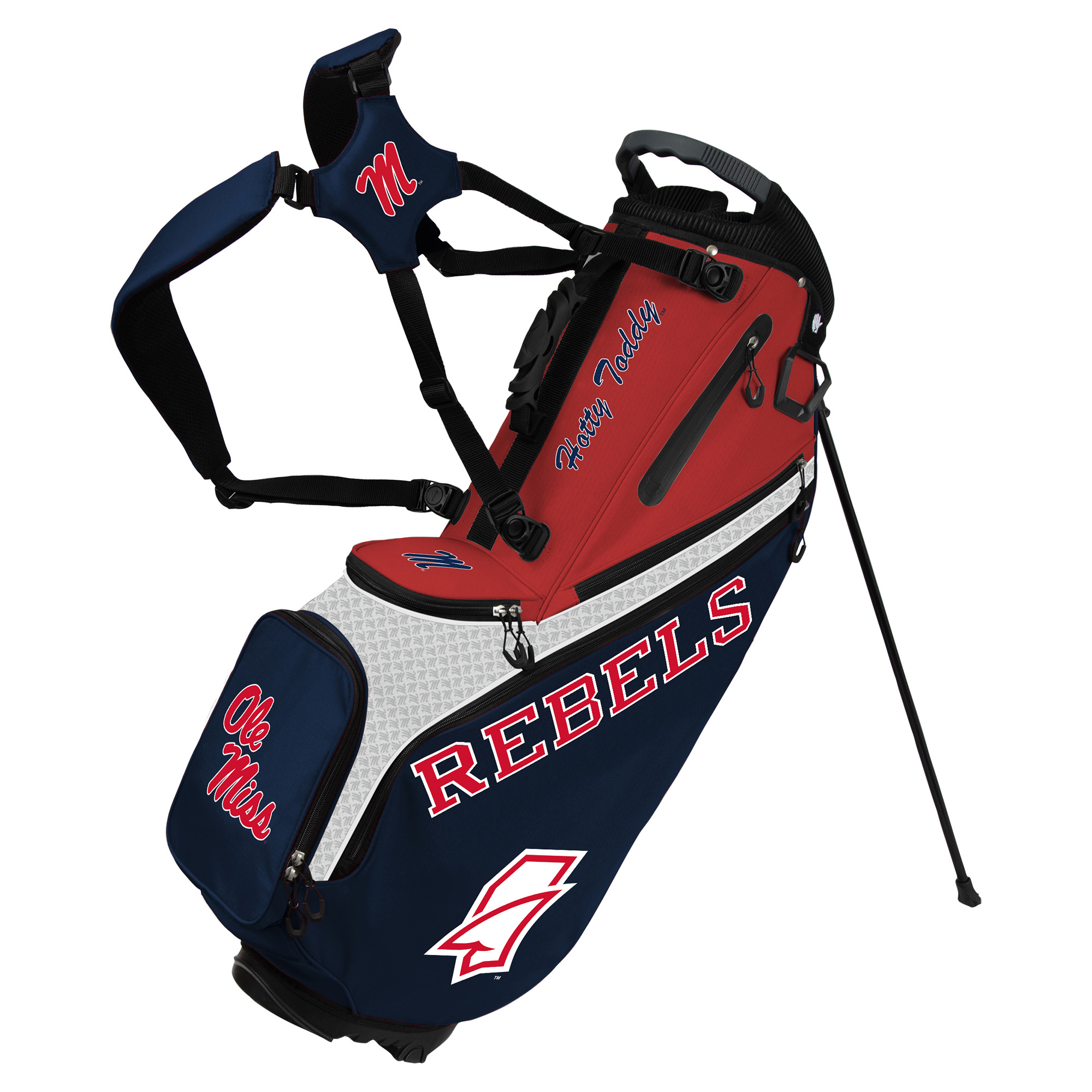 WinCraft Ole Miss Rebels Back Nine Stand Golf Bag WinCraft Ole Miss Rebels Back Nine Stand Golf Bag