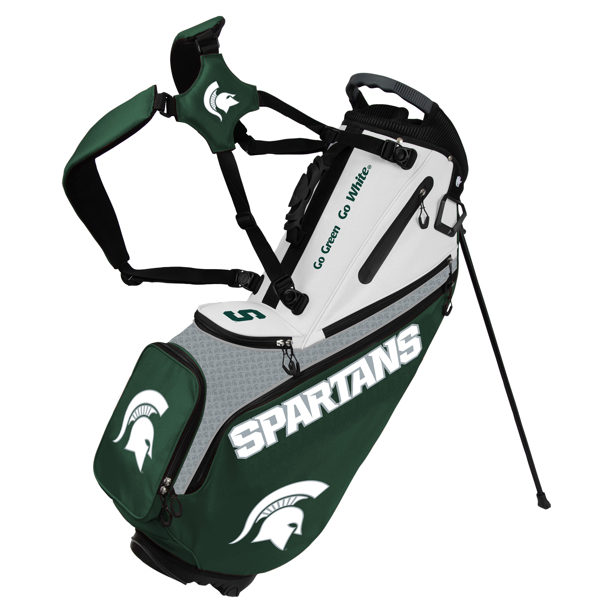 WinCraft Michigan State Spartans Back Nine Stand Golf Bag WinCraft Michigan State Spartans Back Nine Stand Golf Bag