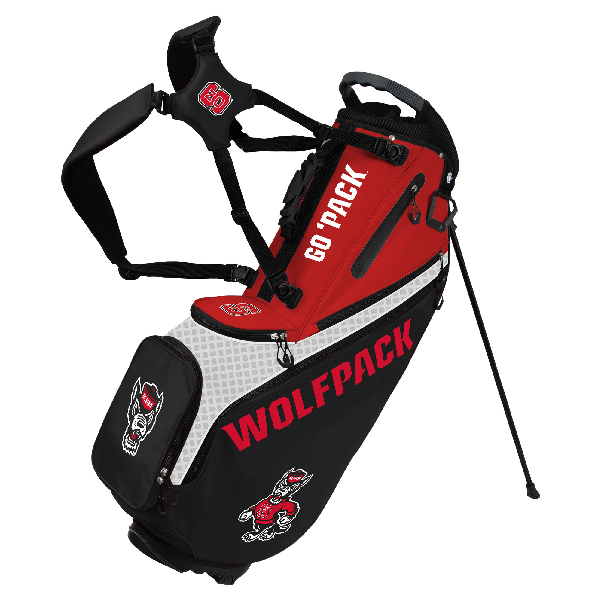 WinCraft NC State Wolfpack Back Nine Stand Golf Bag WinCraft NC State Wolfpack Back Nine Stand Golf Bag